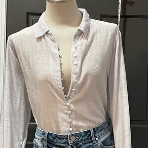 J. Crew Frost White Button Down Shirt Relaxed Fit